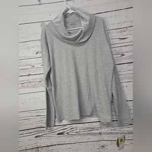 MK Michael Kors Basics Lightweight Ling Sleeve Cowl Neck Sweater-M